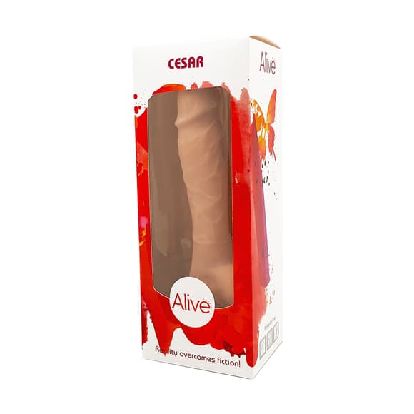 Фал�лоимитатор Alive Cesar Mega Realistic, диаметр 3,5см, FutureSkin, двухслойный, самый реалистичный