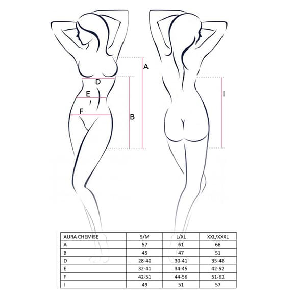 Розпродаж!!! Сорочка сукня AURA CHEMISE black XXL/XXXL - Passion