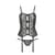 Корсет с пажами GRACIA CORSET black L/XL Passion, трусики, полупрозрачный