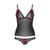 Комплект белья Passion MELISSA SET L/XL, black, лиф-сорочка со шнуровкой и трусики