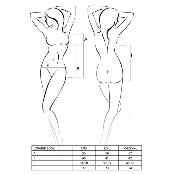 Розпродаж!!! �Боді LORAINE BODY red L/XL - Passion Exclusive