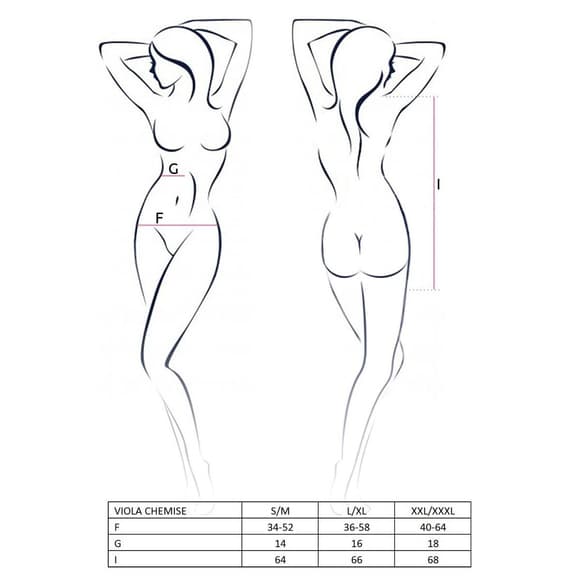 Розпродаж!!! Сорочка-пеньюарчик со шнуровкой VIOLA CHEMISE black L/XL - Passion Exclusive, трусики