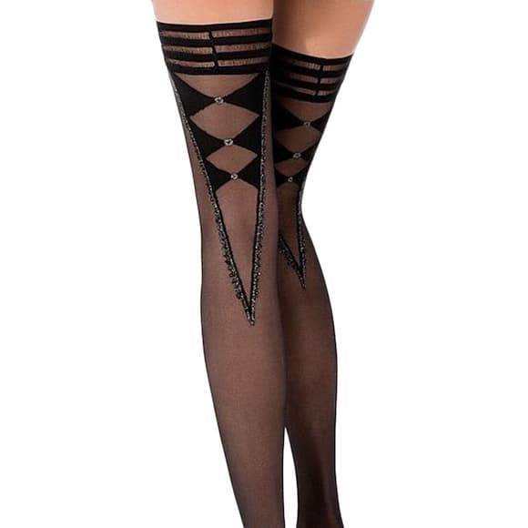 Распродажа!!! Чулки ST024 1/2 nero - Passion