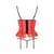 Корсет с открытой грудью CHERRY CORSET red XXL/3XL -Passion Exclusive, трусики, пажи, стрэпы, оборки