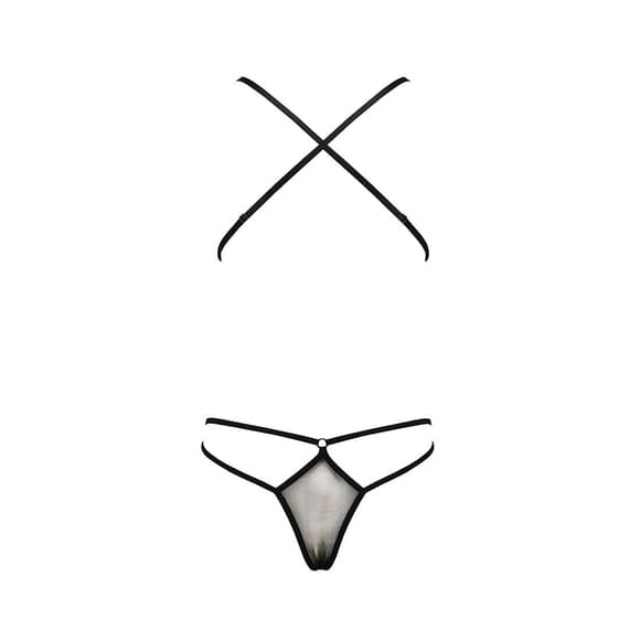 Боди монокини с декольте Passion ERZA BODY XXL/XXXL, black
