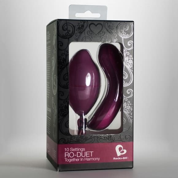 Віброяйце Rocks Off Ro-Duet з вібрувальним пультом ДК для стимуляції клітора