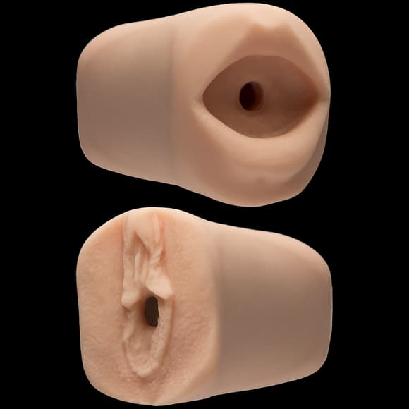 Мастурбатор двусторонний Doc Johnson Mia Malkova / Vicky Vette Ultraskyn, вагина/ротик