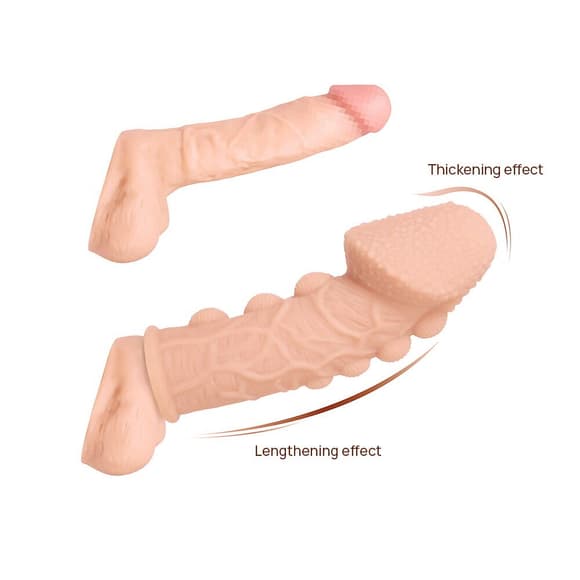 Насадка на член Kokos Extreme Sleeve ES.09 розмір M, потовщуюча, стимулюючий рельєф