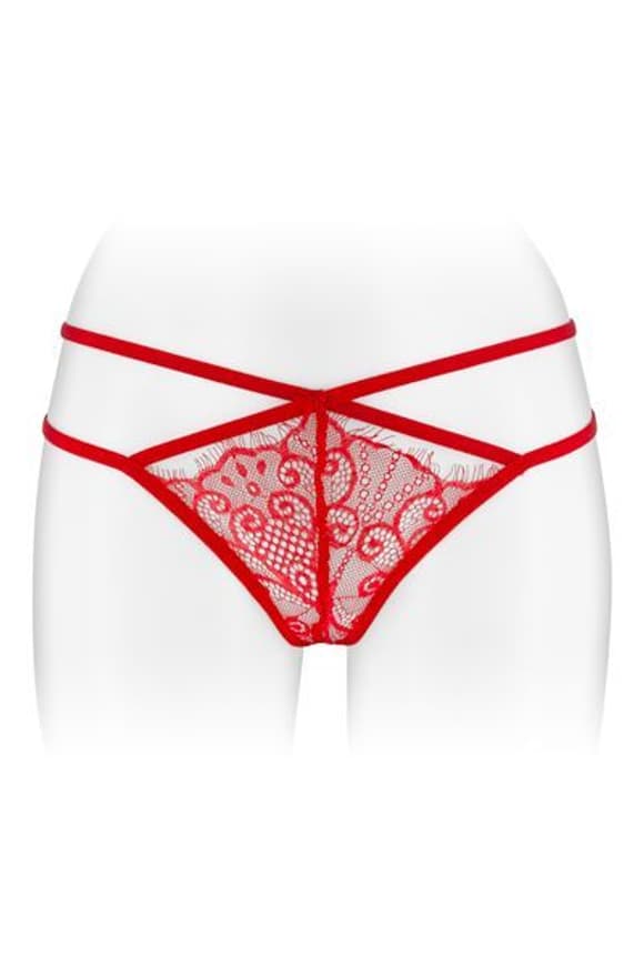 Трусики-стринги Fashion Secret MYLENE Red с двойной линией бедра
