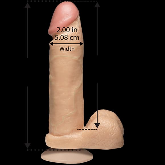 Фаллоимитатор Doc Johnson The Realistic Cock 8 inch White - PVC, Vack-U-Lock, диаметр 5,1см