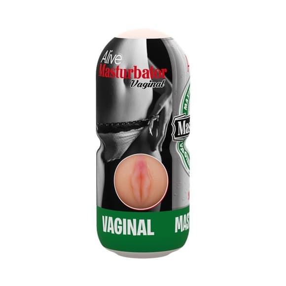 Недорогой мастурбатор-вагина Alive Heineken Vagina в виде банки пива