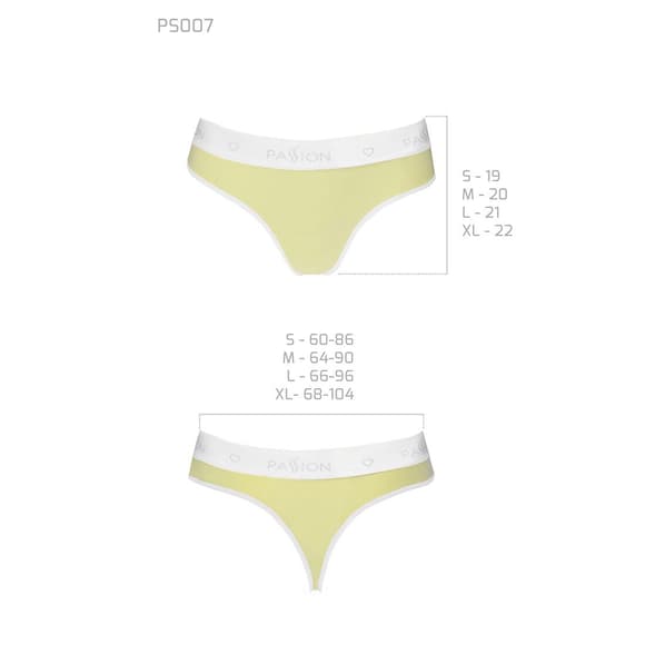 Спортивные трусики-стринги Passion PS007 PANTIES S, yellow