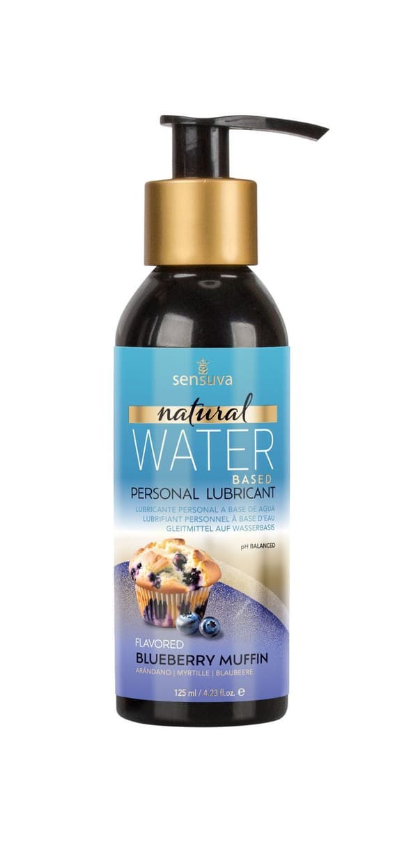 Змазка на водній основі Sensuva Natural Water-Based Blueberry Muffin 125мл без гліцерину і парабенів