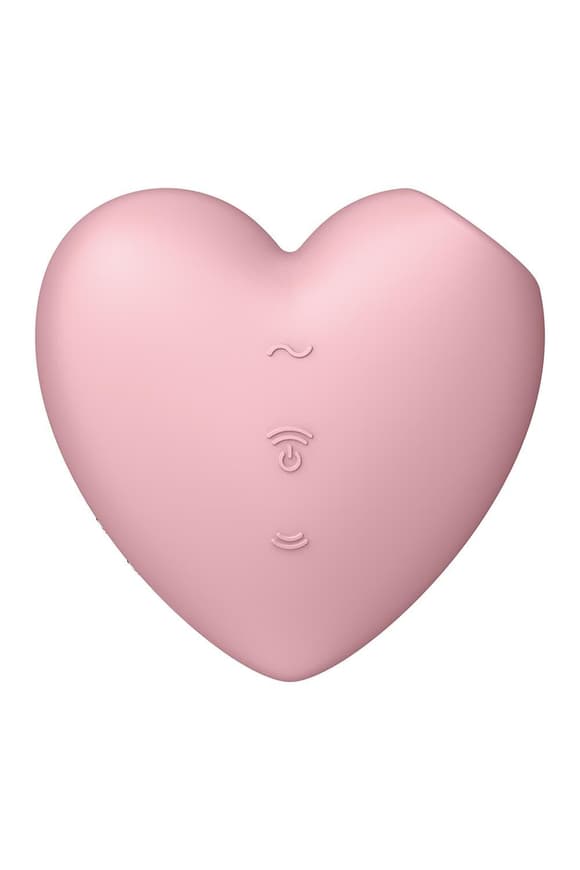 Вакуумный стимулятор-сердечко с вибрацией Satisfyer Cutie Heart Light Red