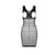 Бодистокинг-платье с открытой грудью Passion BS092 black