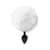 Силіконова анал�ьна пробка М Art of Sex - Silicone Bunny Tails Butt plug White, діаметр 3,5 см