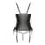 Сетчатый корсет из экокожи Passion MALWIA CORSET 6XL/7XL black, с люверсами и съемными пажами