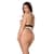 Боди Passion VIENA BODY 4XL/5XL, beige, контрастное, бантики, вставка-сетка, открытые ягодицы