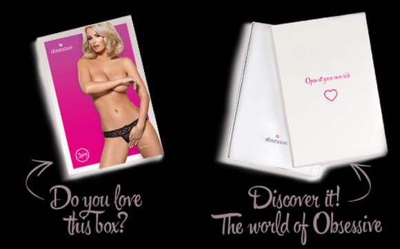 (SALE) Кружевные танга с доступом Obsessive 837-THC-1 S/M, черные