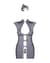 Эротический костюм стюардессы Obsessive Stewardess 3 pcs costume grey L/XL, серый, платье, стринги, 