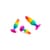 Силіконова анальна пробка Wooomy Hiperloo Silicone Rainbow Plug L, діаметр 3,9 см, довжина 13,1 см