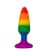 Силіконова анальна пробка Wooomy Hiperloo Silicone Rainbow Plug M, діаметр 2,9 �см, довжина 11 см