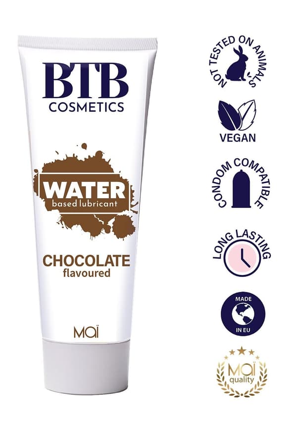 Смазка на водной основе BTB FLAVORED CHOCOLAT с ароматом шоколада (100 мл)