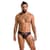 Мужские слипы с вырезами Passion 041 SLIP JOE L/XL Black, экокожа, открытые ягодицы