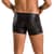 Мужские кожаные боксеры с молниями Passion 049 SHORT MATT XXL/XXXL Black