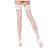 Чулки Passion ST108 1/2 white, на ажурной силиконовой резинке с люрексовой нитью