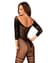 Сітчастий бодістокінг з імітацією підв’язок Obsessive Bodystocking G329 XL/XXL, black, з доступом