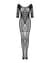 Сітчастий бодістокінг з імітацією підв’язок Obsessive Bodystocking G329 XL/XXL, black, з доступом