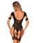 (SALE) Нейлоновий бодістокінг з імітацією гартер Obsessive Bodystocking G334 S/M/L, black, з доступом