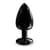 Металева анальна пробка з кристалом Dorcel Diamond Plug Black L
