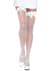 Чулки-сетка с атласным бантиком Leg Avenue Fishnet Thigh Highs With Bow, One size, White