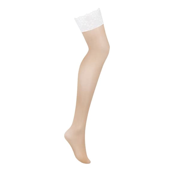 Чулки Obsessive Heavenlly stockings XL/2XL, широкая резинка