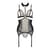 Корсет з відкритими грудьми Passion DOMINICA CORSET L/XL beige, пажі для панчіх, стрінги