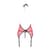 Корсет с пажами для чулок Passion PEONIA CORSET S/M red, стринги