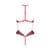 Сетчатое боди с кружевом на груди Passion SATARA BODY XXL/XXXL red