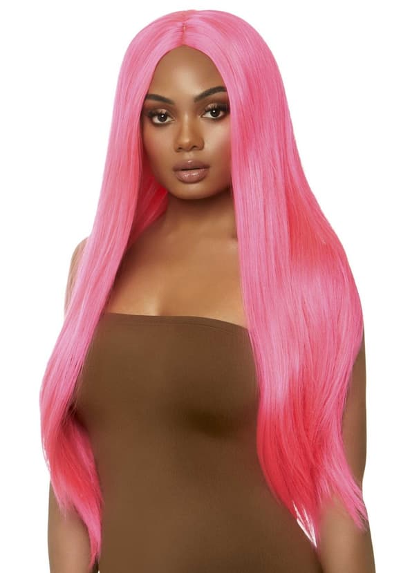 Парик Leg Avenue 33″ Long straight center part wig neon pink