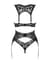 Комплект білизни Obsessive Donna Dream 3-pcs set M/L Black, бюстгальтер, стрінги, пояс для панчіх