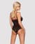 Кружевное боди с доступом Obsessive 818-TED-1 teddy M/L, черное