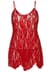 Сорочка беби-долл Leg Avenue Rose Lace Flair Chemise Red, Queen Size