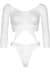 Эротическое боди Leg Avenue Top bodysuit with thong back White
