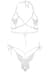 Еротичний комплект з відкритою чашкою Leg Avenue Open cup bra and pearl panty One Size White