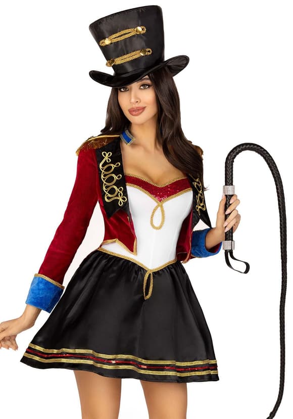 Костюм циркачки Leg Avenue Classic Ringmaster Costume S, платье, шляпа