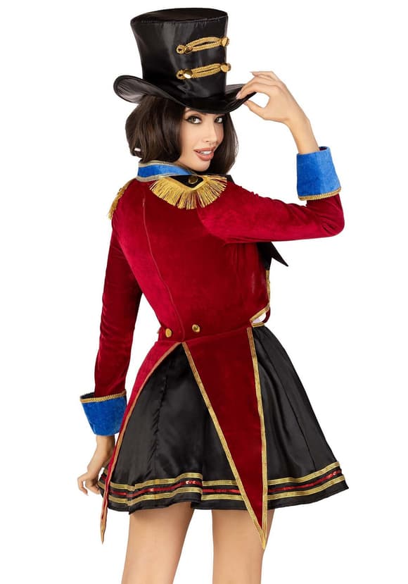 Костюм циркачки Leg Avenue Classic Ringmaster Costume S, платье, шляпа