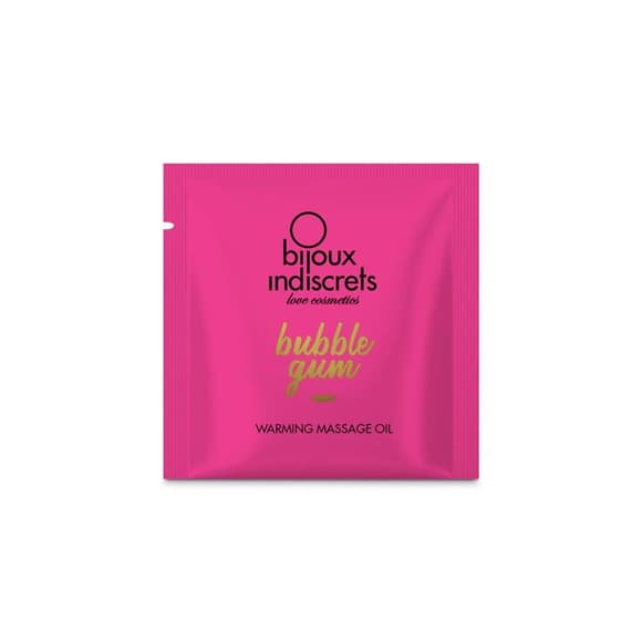 Пробник разогревающего масла Bijoux Indiscrets Light my Fire – Strawberry Bubblegum