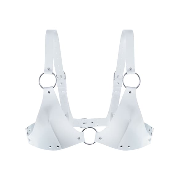 Лиф из натуральной кожи Feral Feelings - Bikini Top White