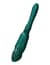 Компактна смарт секс-машина Zalo – Sesh Turquoise Green, 2 насадки, пульт ДК, кристал Swarovski